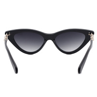 Lunettes de soleil rétro vintage pour femme HP22796, style œil de chat, avec chaîne de monture