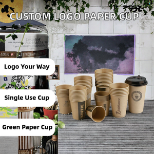 Bicchieri di Carta Ecologici Monouso Resistenti al Calore con Coperchio, Lavabili in Lavastoviglie e Adatti al Congelatore, Bianchi da <span class=keywords><strong>Asporto</strong></span> per Feste - Product Image 3