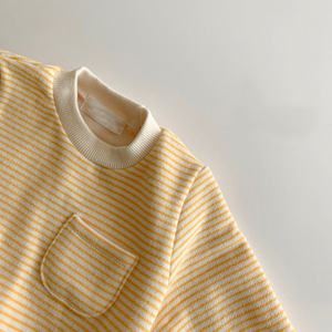 Monos de una pieza acolchados a rayas para bebés, unisex, informales, gruesos, ropa de invierno para niños pequeños - Product Image 4