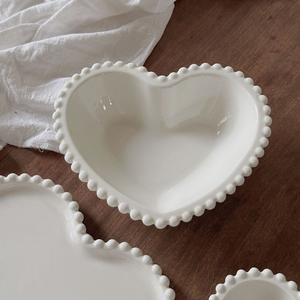 Assiette à dîner <span class=keywords><strong>en</strong></span> porcelaine blanche <span class=keywords><strong>de</strong></span> haute qualité <span class=keywords><strong>vaisselle</strong></span> <span class=keywords><strong>en</strong></span> <span class=keywords><strong>forme</strong></span> <span class=keywords><strong>de</strong></span> <span class=keywords><strong>coeur</strong></span> bol <span class=keywords><strong>en</strong></span> céramique bols à salade <span class=keywords><strong>de</strong></span> Style français <span class=keywords><strong>vaisselle</strong></span> - Product Image 4