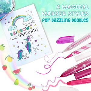 Kit d'art <span class=keywords><strong>Licorne</strong></span> Arc-en-ciel pour Enfants, 80 Pièces, Ensemble d'Art Deluxe, Marqueurs Lavables, Crayons Torsadables, Stylos Pailletés, Livre de Coloriage, Coffret Cadeau - Product Image 5