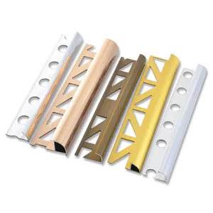 SMAProfiles Exw Price tile accessories decorated used metal tile strip wall ceramic corner aluminum tile trim