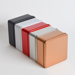 Màu Trắng Rỗng Vuông Tin Cookie Lon Mini Cookie Tin Kim Loại Hộp Thiếc Bao Bì Cấp Thực Phẩm Kim Loại Container 12*12Cm - Product Image 2