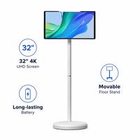 Écran intelligent mobile 21,5 pouces, téléviseur tactile portable, 8000 mAh, diffusion sans fil, 13 MP, Android, 8 Go de RAM, 128 Go de stockage, fabrication directe OEM