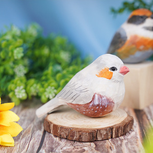 Ornements en bois pour petits oiseaux, en stock, cadeaux décoratifs, bricolage pour le bureau et le salon. - Product Image 3