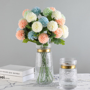 Bouquet d'hortensias artificiels décorés, 30cm-100cm, fleurs artificielles pour la décoration de la maison et des mariages - Product Image 1