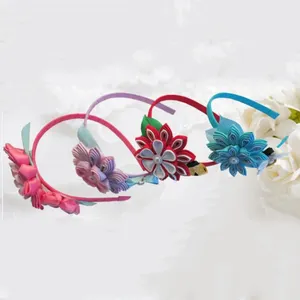 Высокое качество ручной работы красивые ободки цветок повязка на голову с подкладкой ленты для девушки вечеринки самых популярных цветов