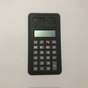Large Notebook Calculator Solar Powered Black ABS Material With Battery For Office Use - Product Image 1