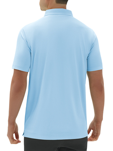 เสื้อกอล์ฟผู้ชายแบบสั้น แขนสั้น ผ้าสแปนเด็กซ์/คอตตอน คุณภาพสูง แห้งเร็ว รับสกรีนโลโก้ตามแบบ ปัก/พิมพ์ลาย  สำหรับงานซับลิเมชั่น - Product Image 3