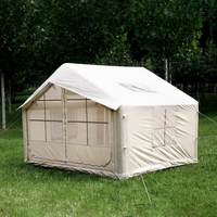 Tente gonflable 7.5 ㎡   Grande tente de camping à double porte, imperméable et résistante à la pluie, entièrement automatique, pour 4 à 8 personnes, style Ridge Four