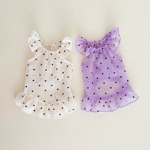 <span class=keywords><strong>Ropa</strong></span> de verano para perros y gatos, ligero, transpirable, protector solar, repelente de mosquitos, gasa, corazón, manga voladora, vestido de princesa - Product Image 1