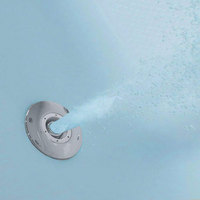 Baignoire de massage classique autoportante Bain moussant à lumière LED Baignoire de massage à remous avec jet d'air coloré