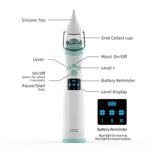 Aspirateur Nasal Électrique <span class=keywords><strong>pour</strong></span> Bébé, Dispositif d'Aspiration Nasale Rechargeable, Nettoyage du <span class=keywords><strong>Nez</strong></span> <span class=keywords><strong>pour</strong></span> Nouveau-nés - Product Image 5