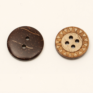 품질 수제 맞춤형 로고 14L-40L 새겨진 천연 <span class=keywords><strong>2</strong></span> 구멍 코코넛 단추 나무 단추 - Product Image 6