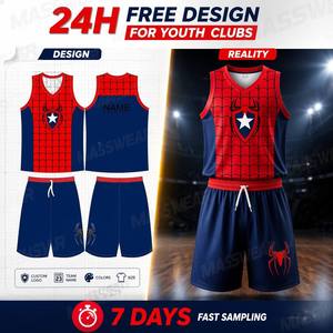 Setelan Seragam Basket Anak, Jersey dan Celana Pendek Tim Elite Anak Laki-laki, Bahan Mesh Berat 180GSM, Ukuran Anak US Custom, Layanan Desain Gratis - Product Image 4