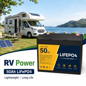 Batterie au lithium rechargeable 12,8 V 50 Ah à décharge profonde LiFePO4 avec BMS intégré pour camping-car, énergie solaire et alimentation domestique - Product Image 2