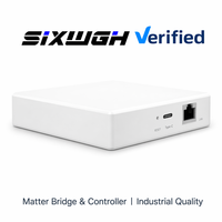 SIXWGH Matter Gateway OEM, Hub Inteligente para el Hogar con Cable, Compatible con Alexa, Google Home, Smart Life, ZigBee 3.0, para Redes Domésticas