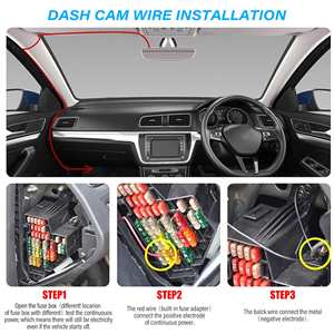 Kefa 1080P Dual Lens Auto DVR Camera voor en achter, Dashcam met IPS video recorder, autospiegel - Product Image 4