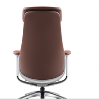 Chaise de bureau exécutive en cuir de luxe silencieuse, chaise de patron moderne et minimaliste avec fonction synchro-tilt pour salle de direction haut de gamme
