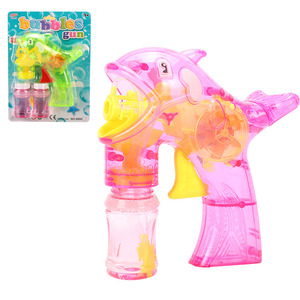 Pistola de Burbujas con Forma de Delfín, de Plástico Transparente con Luz, para Niños de 2 a 4 Años - Product Image 1