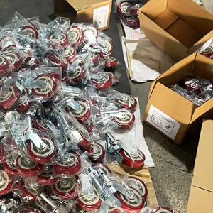 WBD PP 6 Inch Heavy Duty Ruedas Para Andamios Threaded <span class=keywords><strong>Stem</strong></span> Điều Chỉnh Giàn Giáo <span class=keywords><strong>Caster</strong></span> Bánh Xe Cho Giàn Giáo - Product Image 3