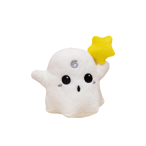 Porte-clés en peluche fantôme <span class=keywords><strong>rouge</strong></span> mignon avec <span class=keywords><strong>étoile</strong></span> jaune, breloque amusante et effrayante pour les cadeaux de fête d'Halloween en gros - Product Image 6