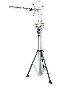 6m to 12m Field Measurement outdoor lockable pneumatic telescoping mast with 360 degrees rotation base