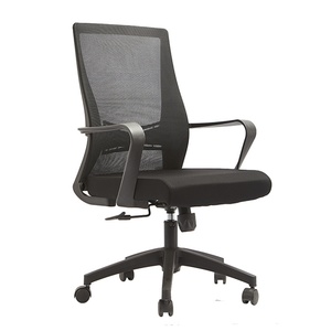 Chaise de bureau ergonomique pivotante à dossier mi-haut en maille, avec support lombaire, vente en gros, mobilier moderne et abordable - Product Image 3