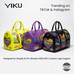 Borse Graffiti Personalizzate YIKU OEM ODM, Borsa da Donna in Pelle PU, Borse Firmate di Fabbrica, Borsette per Donne - Product Image 1