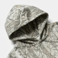 Sudadera con Capucha XUFEI, Diseño de Camuflaje RealTree, Personalizable con Logotipo, Fabricante de Alta Calidad, 100% Algodón, Corte Holgado y Cuadrado para Hombre