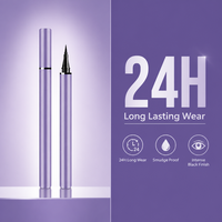 Stylo Eyeliner Liquide Précision Intense Violet avec Guide 4 Étapes Facile, Démarrez à la Ligne des Cils, Tracez la Ligne Extérieure, Rehaussez la Pointe pour un Regard Défini
