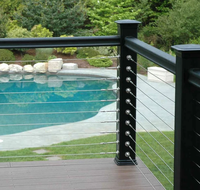 Système de garde-corps en câble anti-corrosion, clôture en câble métallique inoxydable pour terrasse de villa en bord de mer