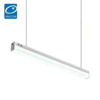 Vente en gros de luminaires suspendus pour hôtels, bureaux, écoles, 25w 30w 40w, lumière linéaire LED