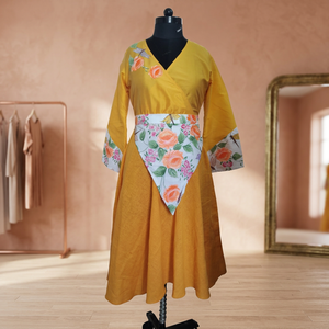 Women Western Floral Print Short <b>Sleeve</b> Casual Mini <b>Dress</b> <b>Summer</b> Flare Fashion <b>Dress</b> For Boutique Wholesale Clothing - Product Image 3