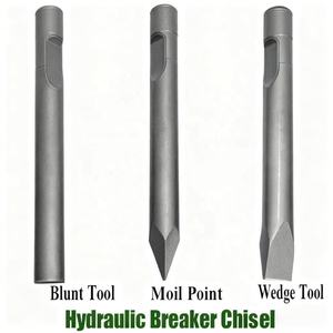 Ramme hydraulische breker cilinderbeitel E63-E68 Moil Point stompe tool 42CrMo 53-175mm graafmachine hamer onderdelen - Product Image 2