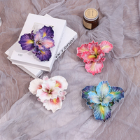Iris de soie artificielle tête de fleur fleur boîte-cadeau de pâques salle de mariage décoration douce arrangement de fleurs accessoires de tir gâteau