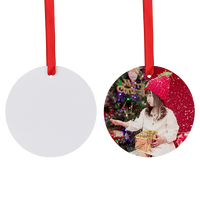 Weihnachts-Sublimationsrohlinge aus Metall, doppelseitige Weihnachtsornamente aus Aluminium
