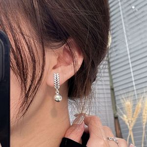 Yinruitai S925 Sterling <b>Silver</b> Wheat <b>Stud</b> Earrings For Women Korean Style Fashionable Luxury Everyday Wear - Product Image 3