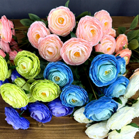 Buket Bunga Teratai 7 Tangkai FANCY Hot Sale 38cm, Bunga Peony Buatan, Buket Mawar untuk Pernikahan, Dekorasi Rumah, Perlengkapan Fotografi
