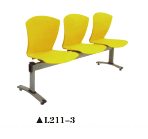 Banc d'attente public jaune, chaise de salle d'attente pour cabinet médical L211-3 - Product Image 4