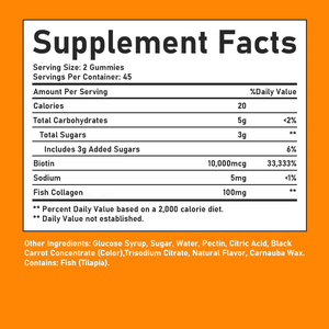 Prix de gros Gummies de biotine et collagène pour la croissance des cheveux raides chez la femme, avec Sodium, pour une peau éclatante et des ongles forts - Product Image 2