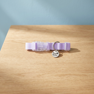 Modern Luxury Elegant Purple <b>Dog</b> Collar Adjustable Waterproof S Style Durable Solid with <b>Lights</b> PVC Coated Buckle Closure - Product Image 3