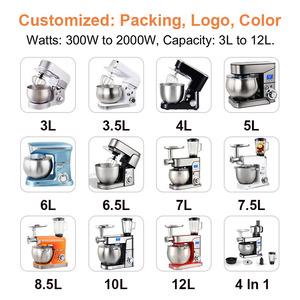 Batidora de Alimentos Marrón de 7.5L, <span class=keywords><strong>Robot</strong></span> de Cocina, Batidora Comercial de Pedestal, Potente Batidora para Amasar - Product Image 5