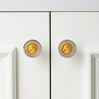 Poignée de tiroir de luxe en laiton, tête de cheval incrustée de cristal, design doré pour villa, hôtel, cuisine, armoire, commode