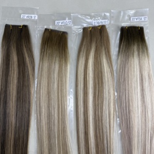 Extension di Capelli Umani Remy Europei 24 Pollici, Trama Genius Marrone 100 Grammi, Doppia Trama a Macchina - Product Image 6
