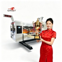 Oray Semi-automatische Rotatie Stans- en Sleufmachine 7500W 160 stuks/min voor Koeriersdozen, Fruit- & Pizzadozen, Houten Verpakkingsmateriaal