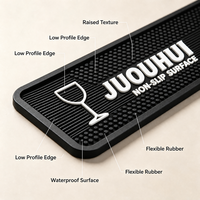 Promotion 1000 pièces Tapis anti-dérapant en PVC souple écologique avec logo personnalisé pour bar, accessoire en caoutchouc personnalisé pour articles de bar
