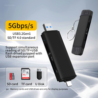 Lector de tarjetas de memoria 3 en 1 tipo C adaptador OTG USB3.2 Gen 1 transmisión de alta velocidad Tf/lector de tarjetas SD escritor