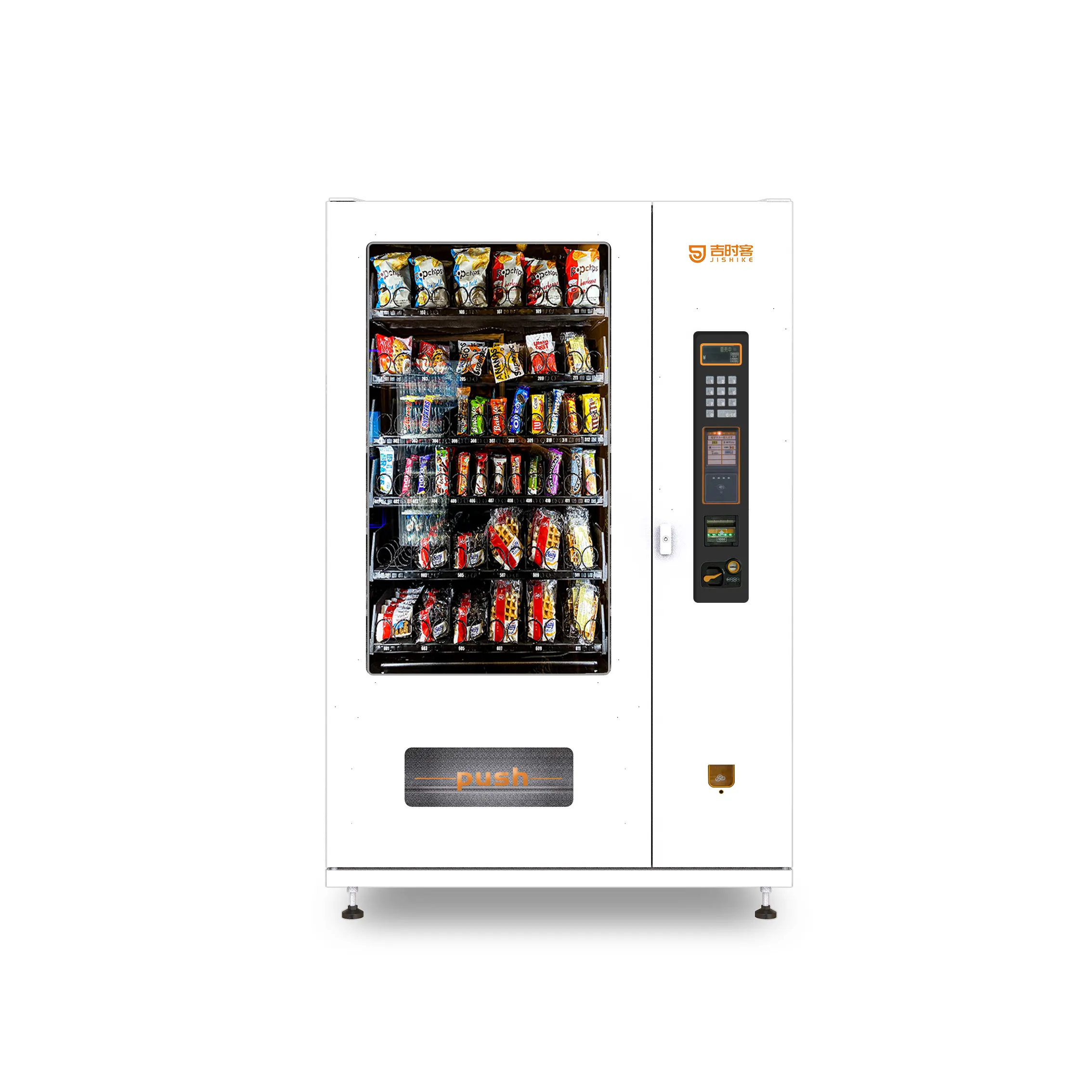 JSK 21.5 Inch Touch Screen Automatic Snack Vending Machine China For Drinks Machine Wending Machine