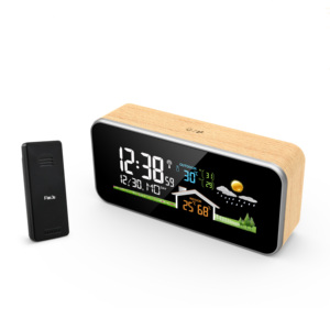 VA Screen Digital Weather Station Indoor Outdoor Thermometer Hygrometer <strong>Barometer</strong> Electronics Desktop Table Alarm <strong>Clock</strong> - Product Image 1